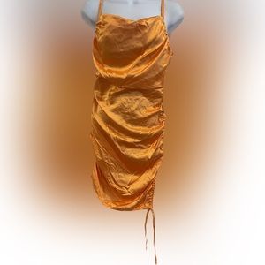 NWT Wild Fable Orange Satin Dress XS